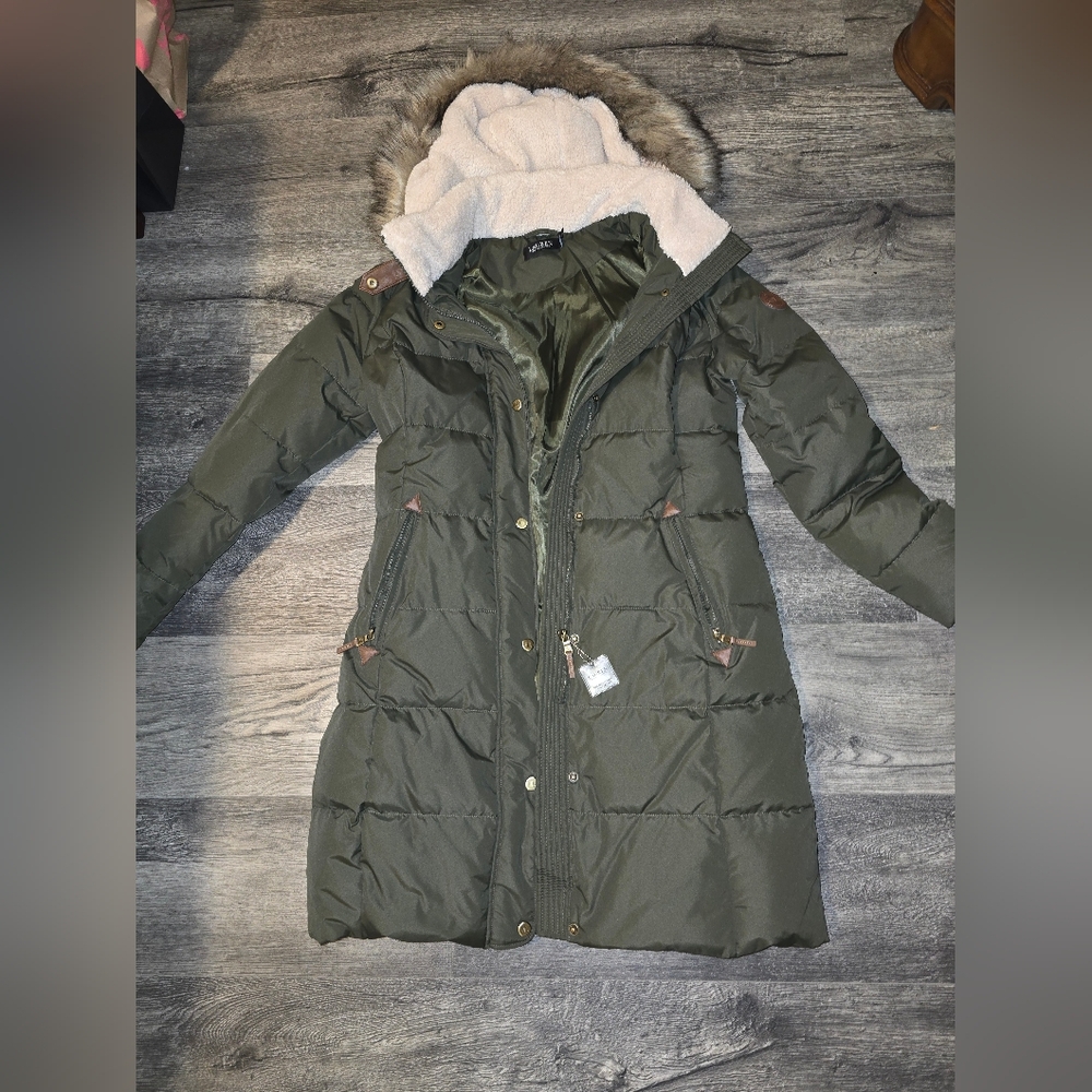 NWOT Ralph Lauren sherpa hooded size small jacket